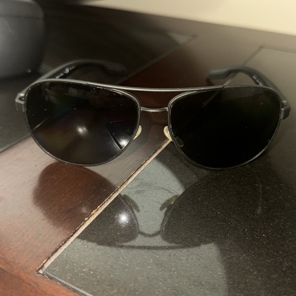 Black Prada Men’s Sunglasses with case; Like New, Very Little Wear - Picture 5 of 11